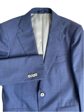 Suitsupply Lazio Blazer Mens 36S Blue Slim Fit Vitale Barberis Wool